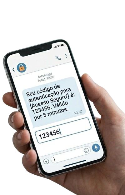 celular recebendo SMS